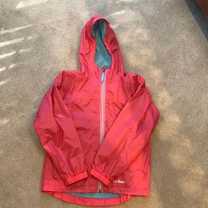 Girls L.L. Bean Rain Jacket. Size 10